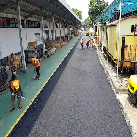 jasa aspal jalan untuk gudang dan pabrik
